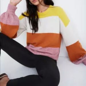 Madewell Gladwell Balloon-Sleeve Pullover Sweater